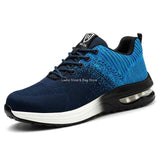 Fashion Safety Shoes Men Steel Toe Shoes Anti-puncture Work Sneakers Indestructible Work Safety Boots Male Shoes Work Boots Men