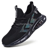 Fashion Safety Shoes Men Steel Toe Shoes Anti-puncture Work Sneakers Indestructible Work Safety Boots Male Shoes Work Boots Men