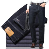 2020 For Cold  Slim Fit Stretch Thick Velvet Pants Warm Jeans Casual Grey  Fleece  Winter Jeans Men Black Elasticity Grey Jean