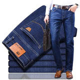 2021 Spring Summer Mens Jeans Stretch Thin Denim Light Blue  Colors Men's Straight Jean Pants Casual Lightweight Jeans Trousers