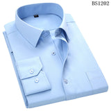 Plus Large Size 8XL 7XL 6XL 5XL 4XL Slim Fit Mens Business Casual Long Sleeved Shirt Classic Striped Male Social Dress Shirts