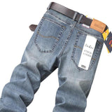2021 SULEE Top Brand Best Price Comfort Straight Denim Pants Men's Jeans Business Casual Elastic Male High Quality Trousers
