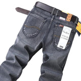 2021 SULEE Top Brand Best Price Comfort Straight Denim Pants Men's Jeans Business Casual Elastic Male High Quality Trousers