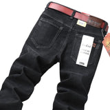 2021 SULEE Top Brand Best Price Comfort Straight Denim Pants Men's Jeans Business Casual Elastic Male High Quality Trousers