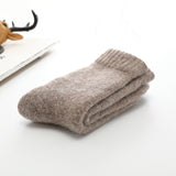 Winter Warm Merino Wool Male Men Socks Women Socks Super Thicker Solid Socks Merino Wool Rabbit Socks Against Cold Snow