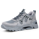 Staleneus Men Work Safety Shoes Steel Toe Work Sneakers Anti-smashing and Anti-piercing Work Boots Industrial Construction Boots