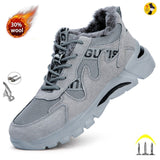 Staleneus Men Work Safety Shoes Steel Toe Work Sneakers Anti-smashing and Anti-piercing Work Boots Industrial Construction Boots