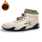 Men's Sneakers cow suede Leather Men Loafers Shoes Fashion Slip on Men Driving Shoes Soft Sapato Masculino Mocassin Homme