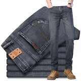 Sulee Brand Jeans Exclusive Design Famous Casual Denim Jeans Men Straight Slim Middle Waist Stretch Men Jeans Vaqueros Hombre