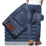SULEE Brand 2021 New Men's Slim Elastic Jeans Fashion Business Classic Style Jeans Denim Pants Stretch Men Jeans Vaqueros Hombre