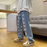 LAPPSTER Men Y2k Tie Dye Baggy Jeans Pants 2021 Mens Vintage Japanese Streetwear Denim Trousers Male Kpop Causal Wide Leg Pants
