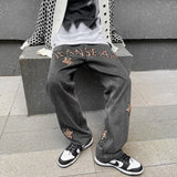 LAPPSTER Men Y2k Tie Dye Baggy Jeans Pants 2021 Mens Vintage Japanese Streetwear Denim Trousers Male Kpop Causal Wide Leg Pants