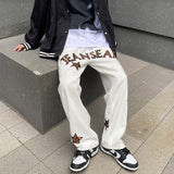 LAPPSTER Men Y2k Tie Dye Baggy Jeans Pants 2021 Mens Vintage Japanese Streetwear Denim Trousers Male Kpop Causal Wide Leg Pants