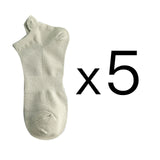 5 Pairs Man Cotton Short Socks Fashion Breathable Mesh Men Comfortable Solid Color Casual Ankle Sock Pack Male Street Fashions