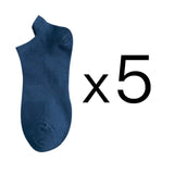 5 Pairs Man Cotton Short Socks Fashion Breathable Mesh Men Comfortable Solid Color Casual Ankle Sock Pack Male Street Fashions