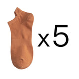 5 Pairs Man Cotton Short Socks Fashion Breathable Mesh Men Comfortable Solid Color Casual Ankle Sock Pack Male Street Fashions