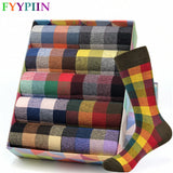 New Men's Socks Casual Business Dress High Quality Happy Combed Cotton Socks Fashion Harajuku Plus Size Socks Gift