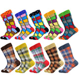 New Men's Socks Casual Business Dress High Quality Happy Combed Cotton Socks Fashion Harajuku Plus Size Socks Gift
