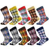 New Men's Socks Casual Business Dress High Quality Happy Combed Cotton Socks Fashion Harajuku Plus Size Socks Gift