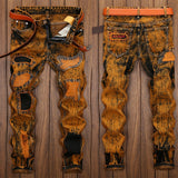 Denim Designer Hole Jeans High Quality Ripped for Men Size 28-38 40 42 2022 Autumn Spring HIP HOP Punk Streetwear