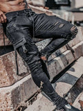 Men Jeans High Waist Boot Cut Jean Wide Leg Pants 2022 Spring Mens Clothing Straight Denim Washed Flared Trousers Blue Fashion