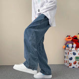 2022 Streetwear Baggy Jeans New Spring Autumn Men Korean Fashion Loose Straight Wide Leg Cargo Pants Male Brand Clothing Black