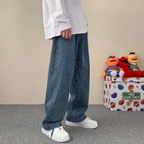 2022 Streetwear Baggy Jeans New Spring Autumn Men Korean Fashion Loose Straight Wide Leg Cargo Pants Male Brand Clothing Black