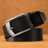 Retro Leather High Quality Buckle Jeans Pin Buckle Man Belts Business Cowboy Casual Male Fashion Designer Belt for Men black men