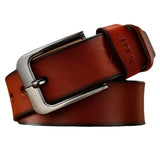 Retro Leather High Quality Buckle Jeans Pin Buckle Man Belts Business Cowboy Casual Male Fashion Designer Belt for Men black men