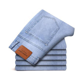 SULEE Brand Men Jeans Famous Brand 2022 Slim Straight Business Casual Black  Elasticity Cotton Denim Pants Trousers panta