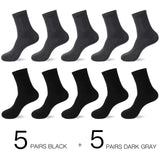 HSS 2022 Men's Cotton Socks New styles 10 Pairs / Lot Black Business Men Socks Breathable Spring Summer for Male US size(6.5-12)