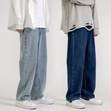 2022 Men's Jeans New Fashion Loose Straight Casual Wide Leg Pants Trendy Cowboy Mans Streetwear Korean Hip Hop Trousers 5 Colors