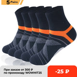 2022 Spring High Quality 5Pairs/Lot Combed Cotton Men's Socks Autumn Casual Breathable Active Socks Stripe Sport Socks EUR 38-48