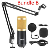 bm 800 Professional Adjustable Condenser Microphone Kits Karaoke Microphone Bundle Microphone for Computer Studio Recording