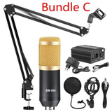 bm 800 Professional Adjustable Condenser Microphone Kits Karaoke Microphone Bundle Microphone for Computer Studio Recording